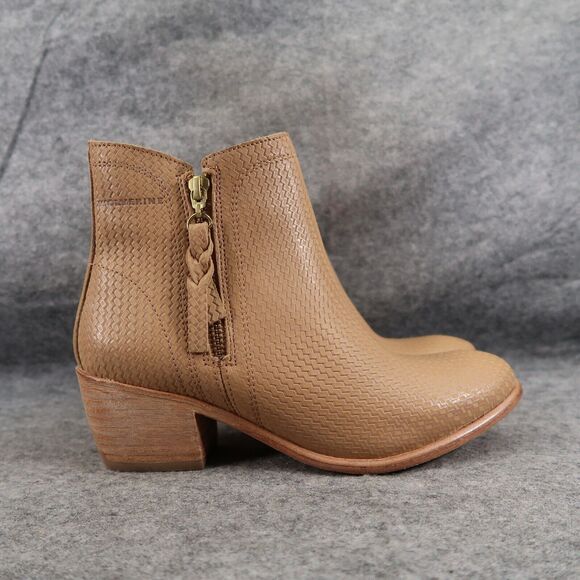Wolverine Shoes Womens 7.5 Bootie Fashion Classic Textured Leather Brown Artisan - Picture 16 of 16